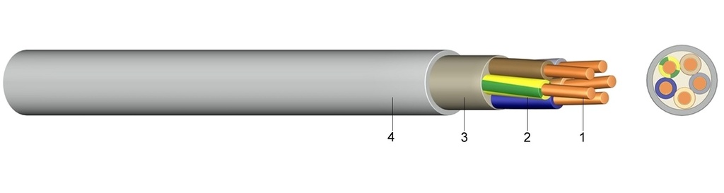 NHXMH-J 3x1,5 gr Dca Ring 100