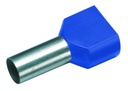 Isol.Zwillings-Aderendhülse 2x2,5 mm²/13mm blau